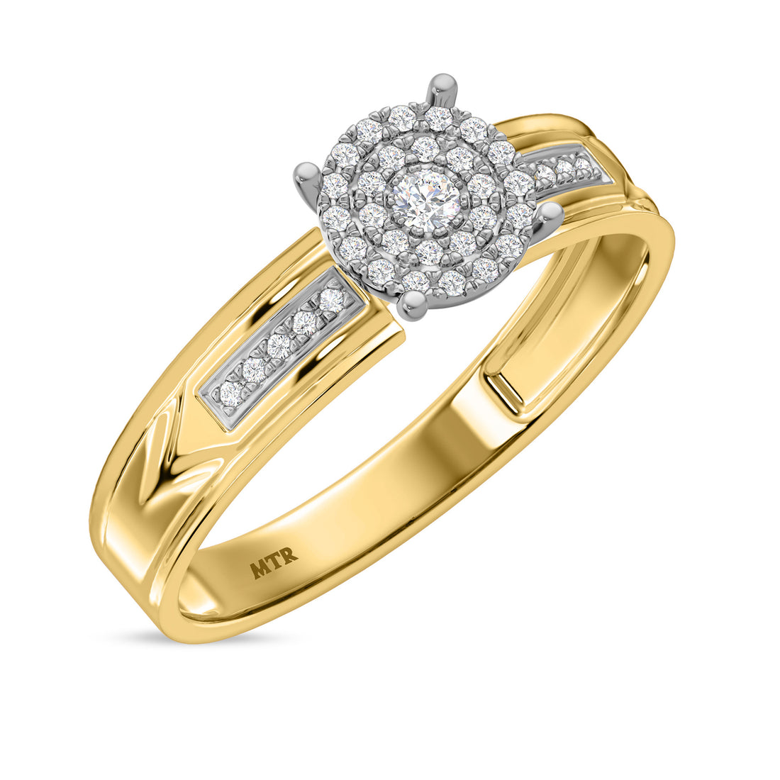 3.50Ct Round Cut Diamond Double Halo Engagement & Wedding Trio Ring Set
