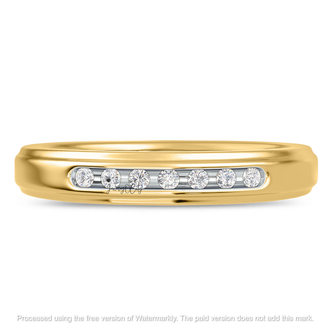 2.46Ct Round Cut Diamond Solitaire/Accent Engagement Trio Set