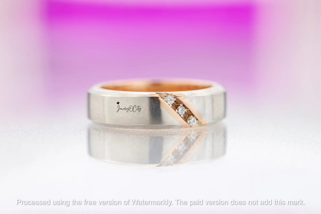 1.20CT Three Stone Diamond  Men's Anniversary Band