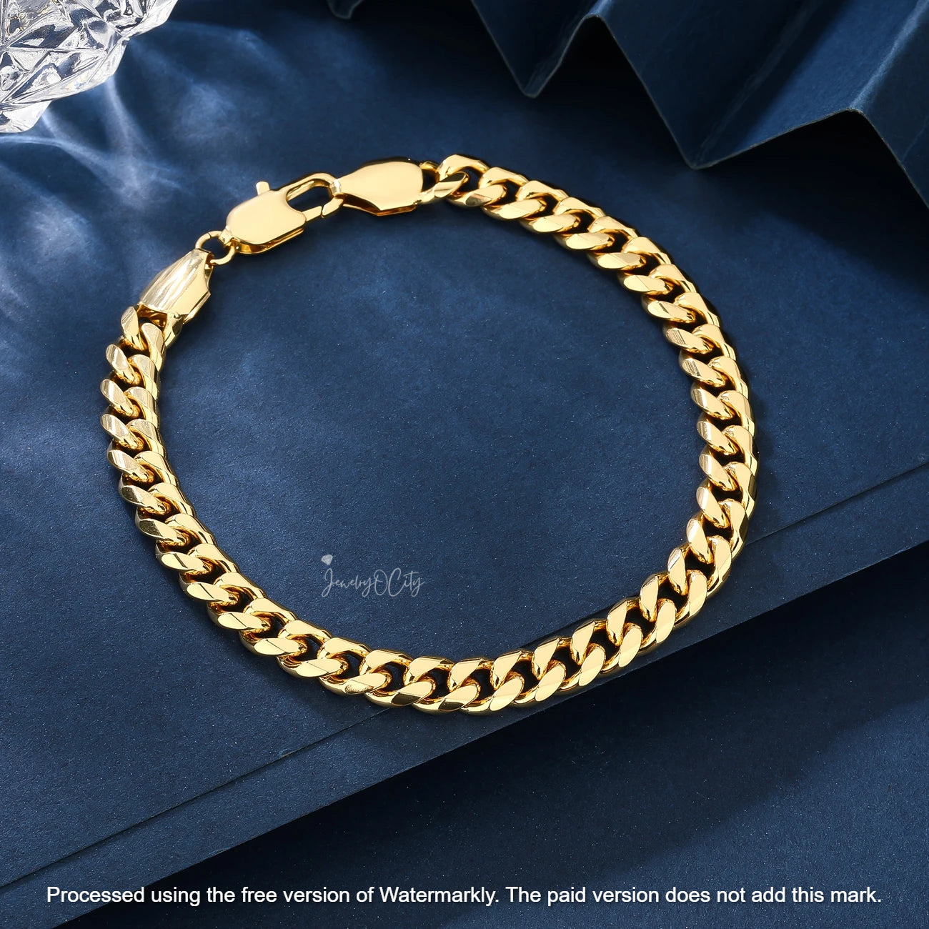Women's Solid Cuban Link Bracelet For Her