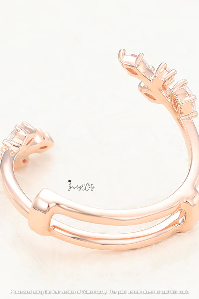 1.20Ct Marquise & Round Cut Diamond Wrap Ring For Her