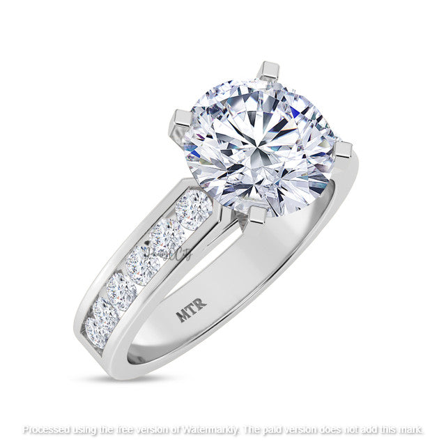 2.00Ct Round Cut Diamond Solitaire Engagement & Wedding Trio Ring Set