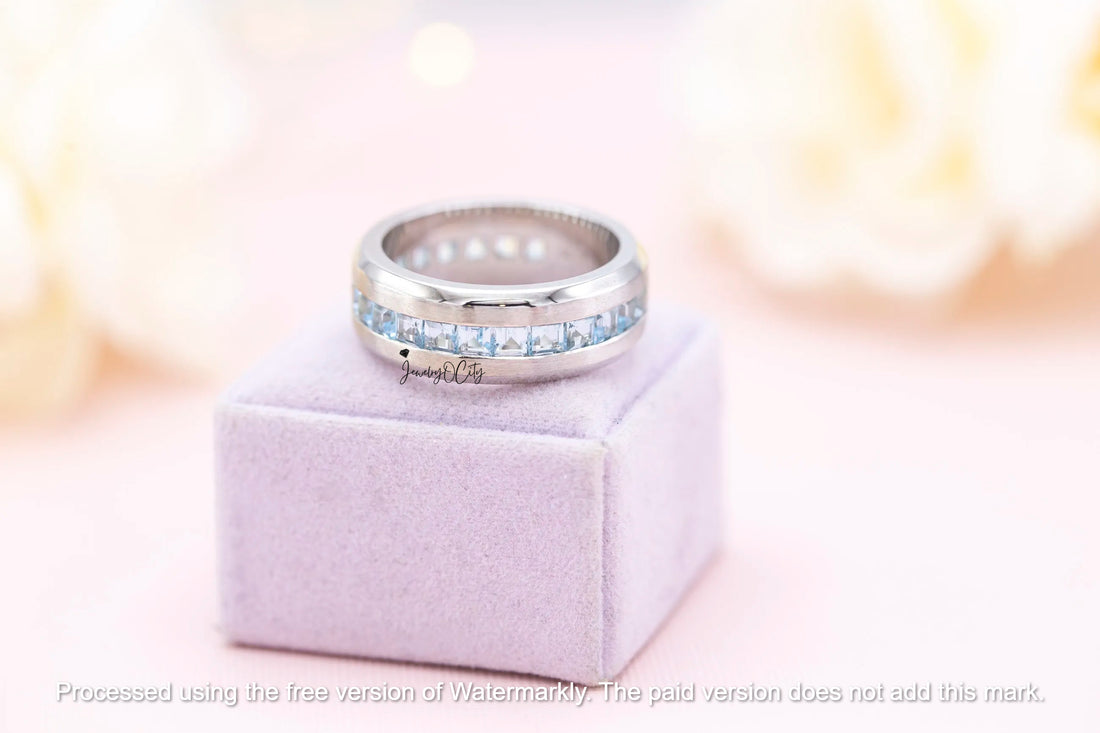 Men’s Aquastone Wedding Band

Invisible Setting Men’s Ring

Half Eternity Men’s Band

1.50 Carat Aquastone Ring

Men’s Aquamarine Wedding RingLuxury Men’s Gemstone Band

Elegant Men’s Wedding Jewelry

Unique Blue Stone Ring for Him

Modern Half Eternity Ring

Fine Men’s Jewelry

Anniversary Band for Men

Contemporary Men’s Ring Design1.50ct invisible setting aquastone men’s wedding band

Half eternity aquamarine ring for men

Modern aquastone diamond wedding band for him

Elegant men’s blue gemstone eternit