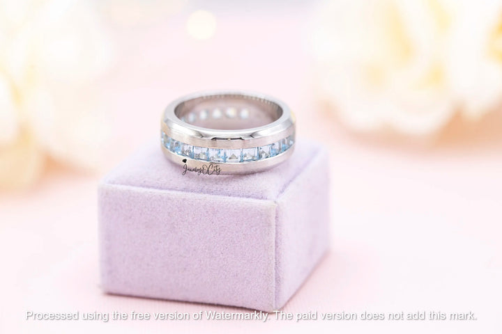 Men’s Aquastone Wedding Band

Invisible Setting Men’s Ring

Half Eternity Men’s Band

1.50 Carat Aquastone Ring

Men’s Aquamarine Wedding RingLuxury Men’s Gemstone Band

Elegant Men’s Wedding Jewelry

Unique Blue Stone Ring for Him

Modern Half Eternity Ring

Fine Men’s Jewelry

Anniversary Band for Men

Contemporary Men’s Ring Design1.50ct invisible setting aquastone men’s wedding band

Half eternity aquamarine ring for men

Modern aquastone diamond wedding band for him

Elegant men’s blue gemstone eternit