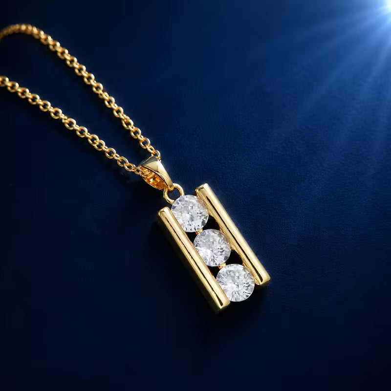 Past Present Future Vertical Bar Pendant