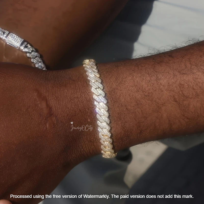 Men's 26Ct Round Cut Miami Diamond Cuban Link Bracelet