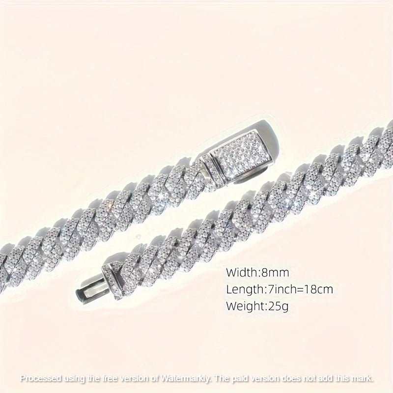 Men's 26Ct Round Cut Miami Diamond Cuban Link Bracelet
