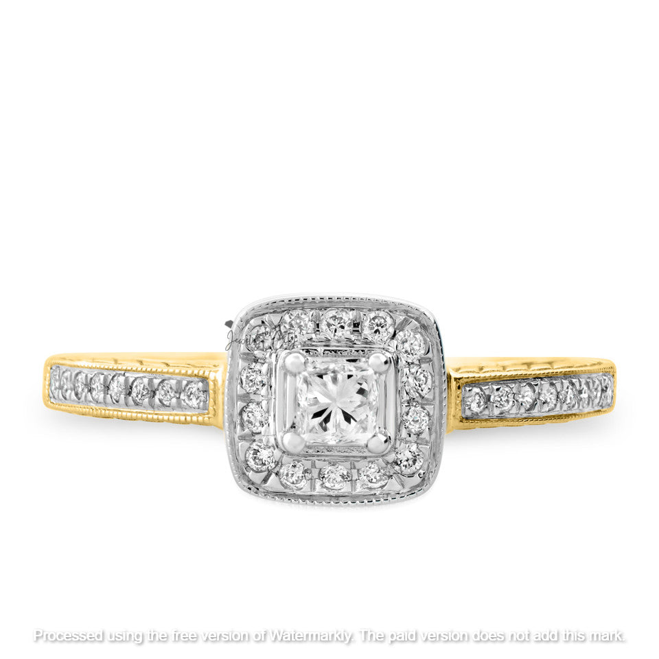 2.90Ct Cushion Cut Diamond Halo Wedding Trio Ring Set