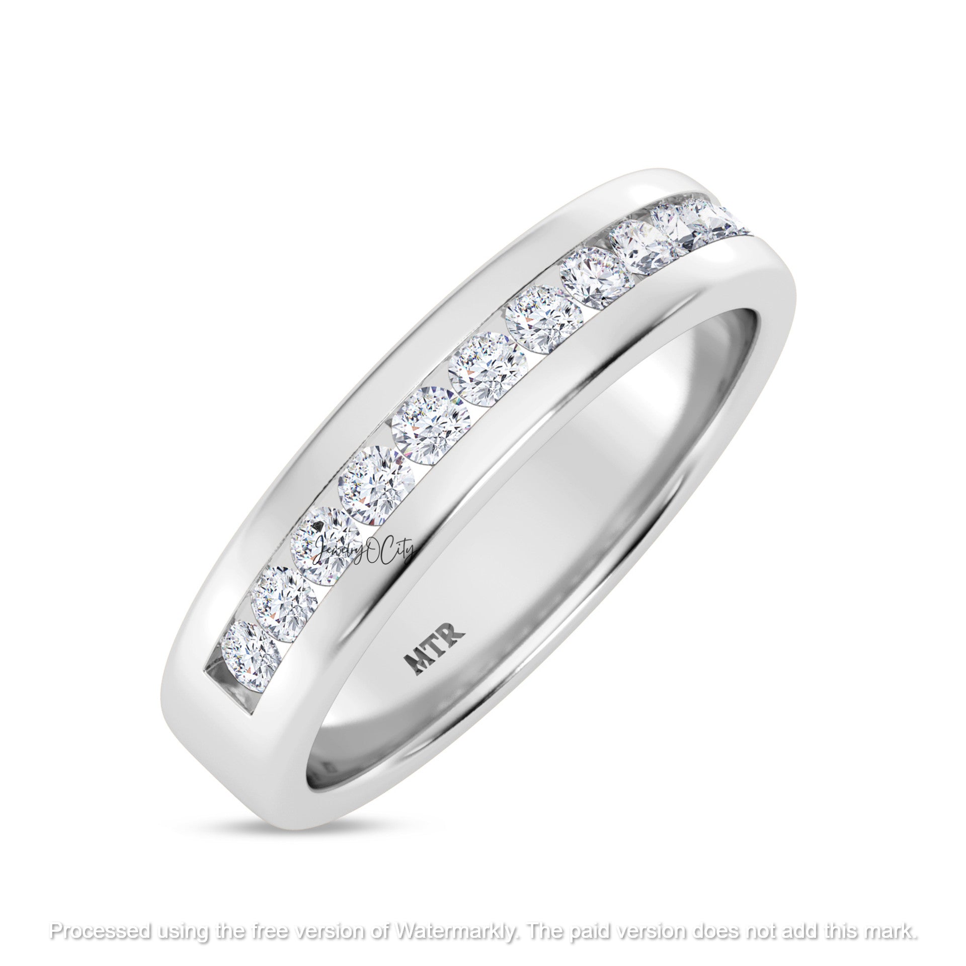 2.00Ct Round Cut Diamond Solitaire Engagement & Wedding Trio Ring Set