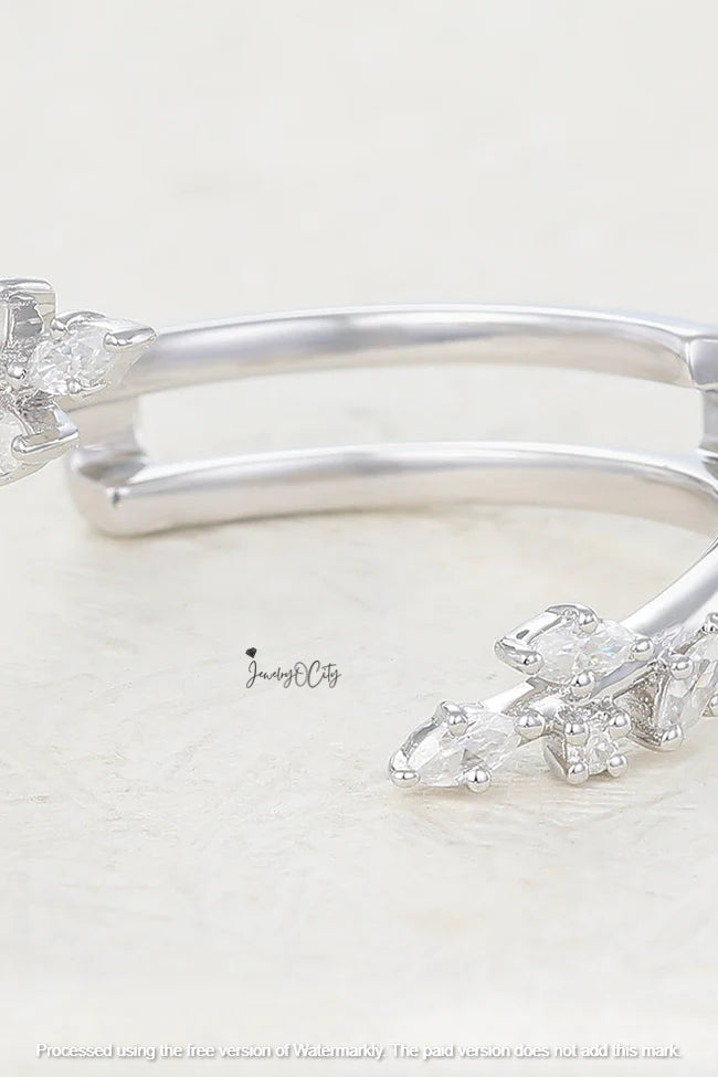 1.20Ct Marquise & Round Cut Diamond Wrap Ring For Her