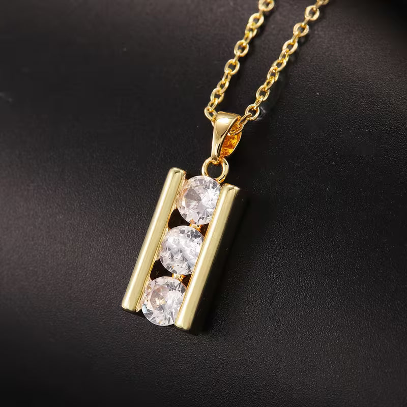 Past Present Future Vertical Bar Pendant