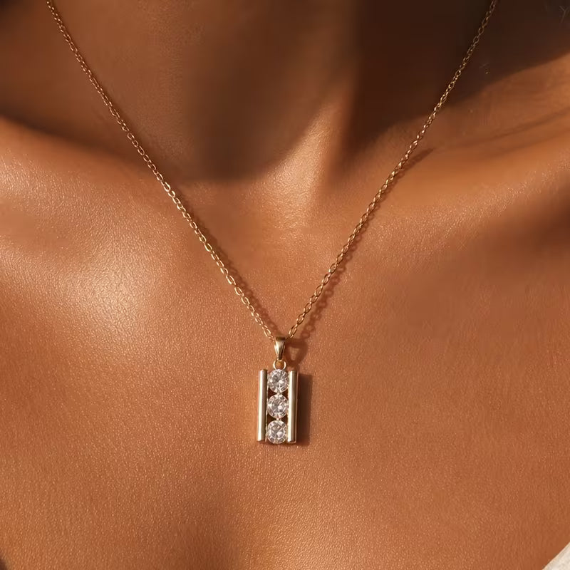 Past Present Future Vertical Bar Pendant