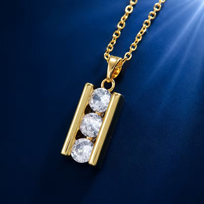 Past Present Future Vertical Bar Pendant