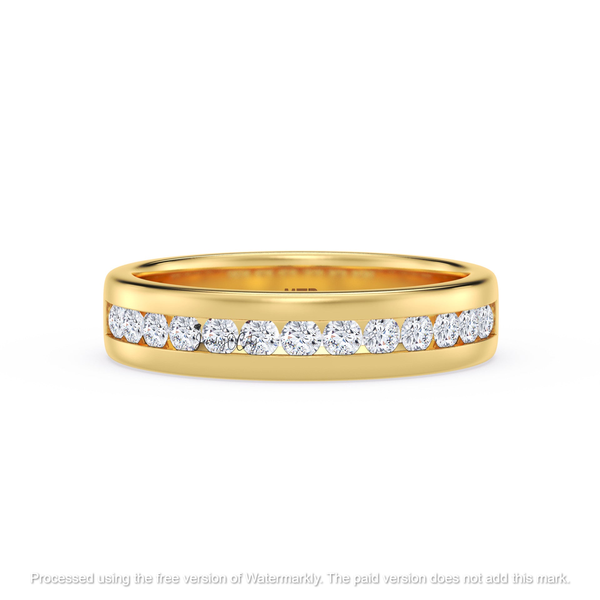 2.00Ct Round Cut Diamond Solitaire Engagement & Wedding Trio Ring Set