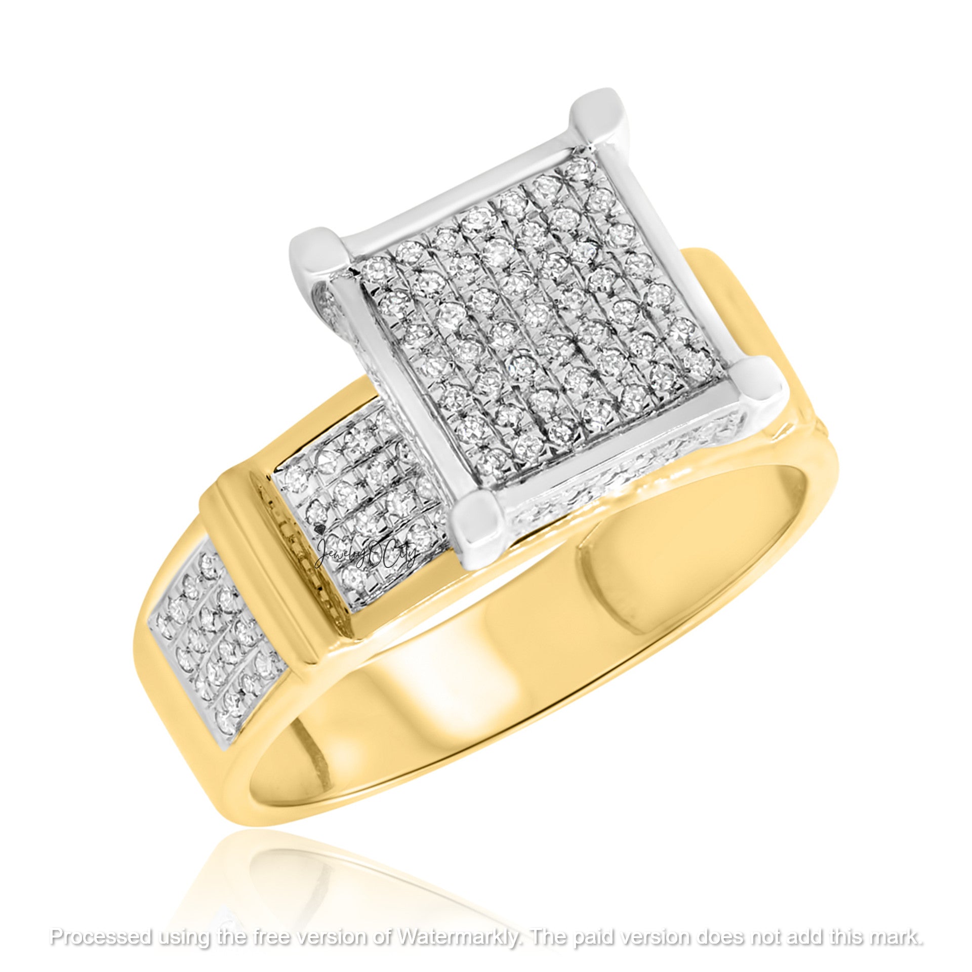 4.50Ct Round Cut Diamond Princess Cluster Wedding Trio Ring Set