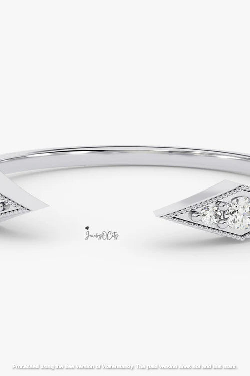 0.90Ct Round Cut Diamond Arrow Wrap Ring For Her