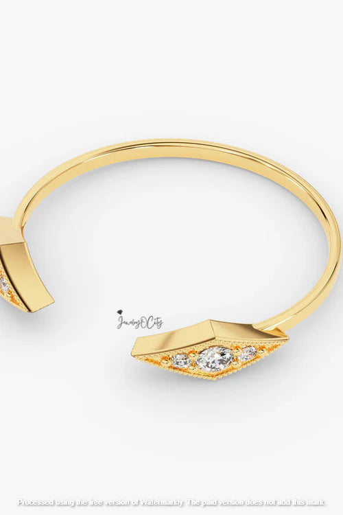 0.90Ct Round Cut Diamond Arrow Wrap Ring For Her