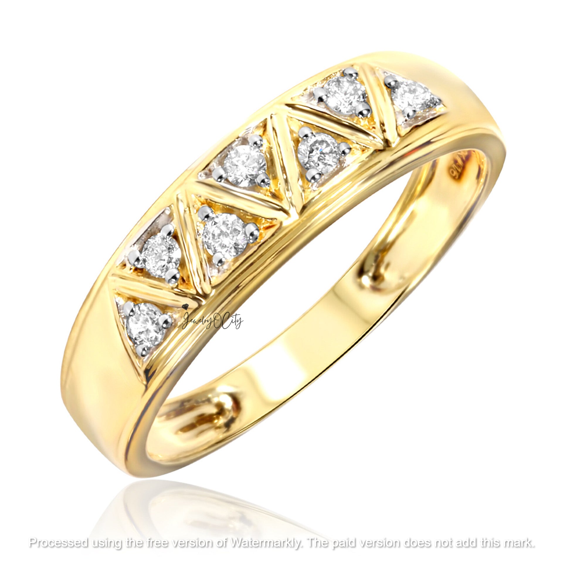 3.50Ct Round Cut Diamond Zig Zag Engagement & Wedding Trio Set