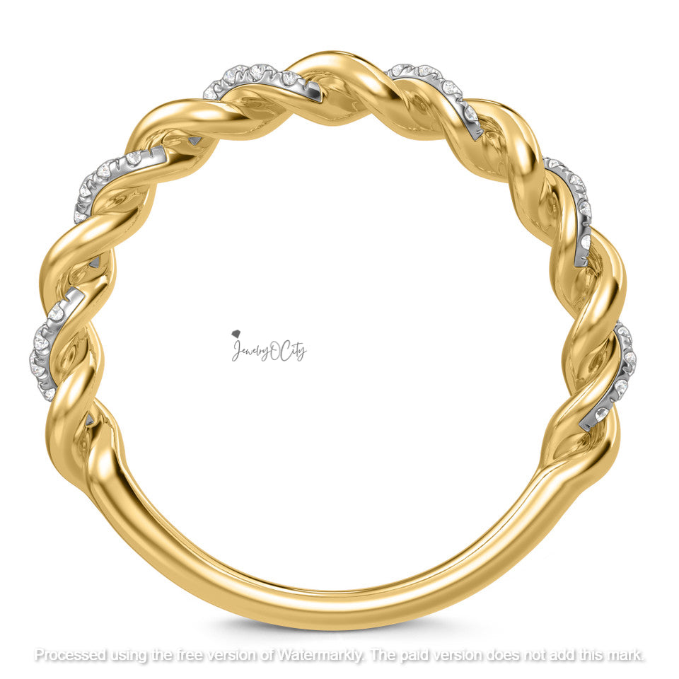 3.10Ct Emerald Cut Diamond Twisted Rope Wedding Trio Ring Set