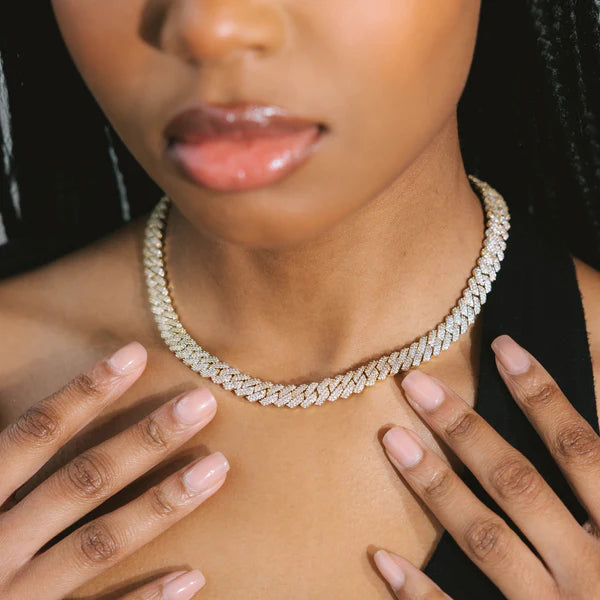 Iced Out 35.10Ct Diamond Women's Freezy Cuban Link Necklace Chain