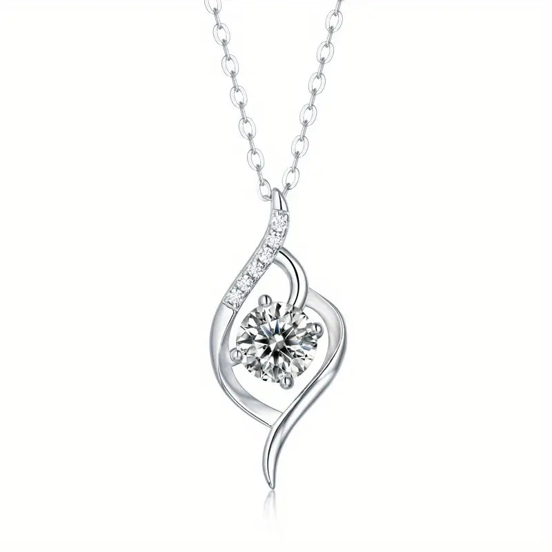 3Ct Round Cut VS1 Diamond Drop Shape Pendant