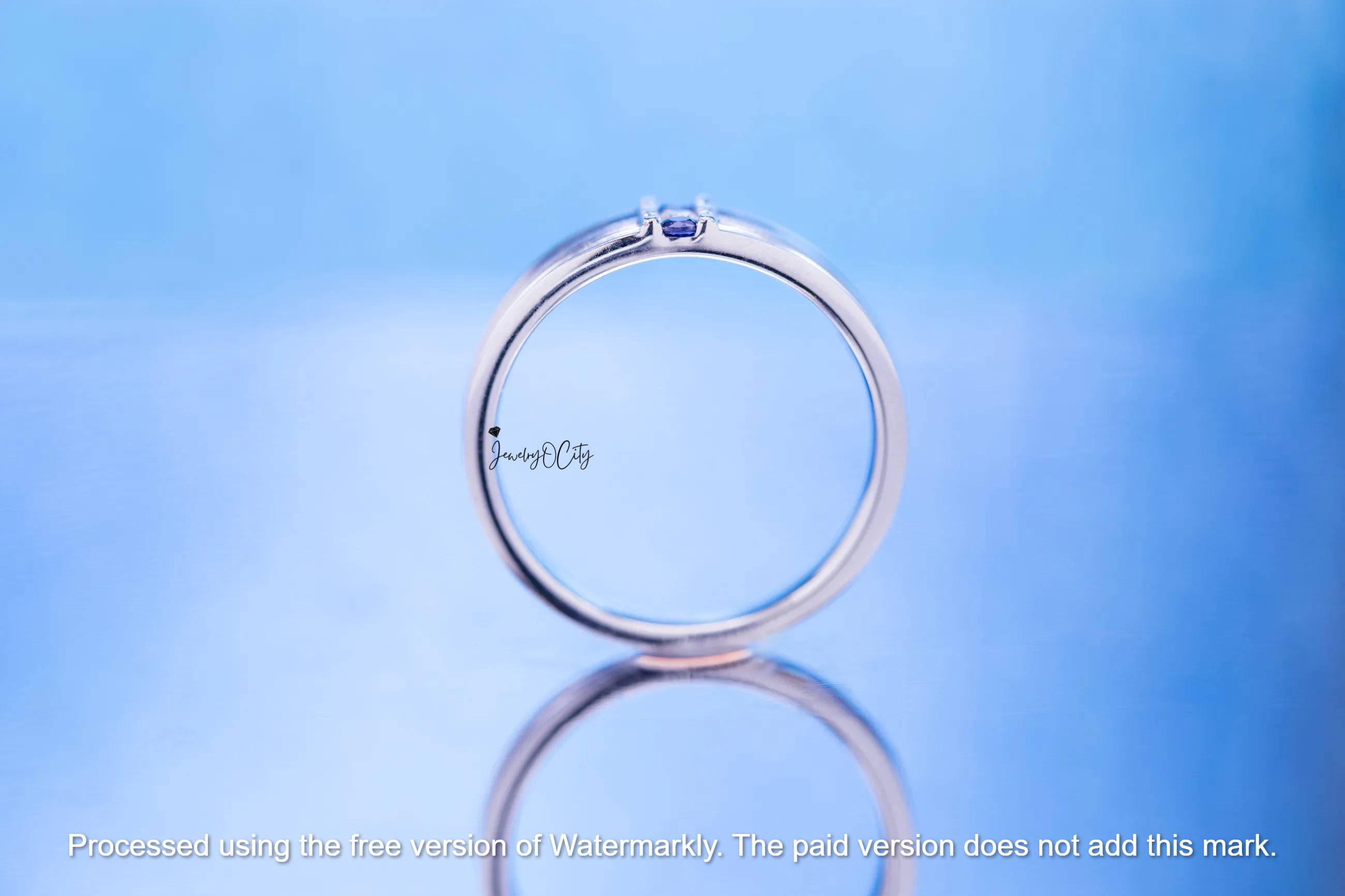 1.70CT Three Stone Diamond & Sapphire Men's Anniversary Ring