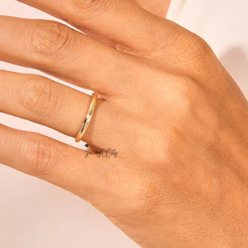2.0MM Classic Dome Wedding Band For Women's