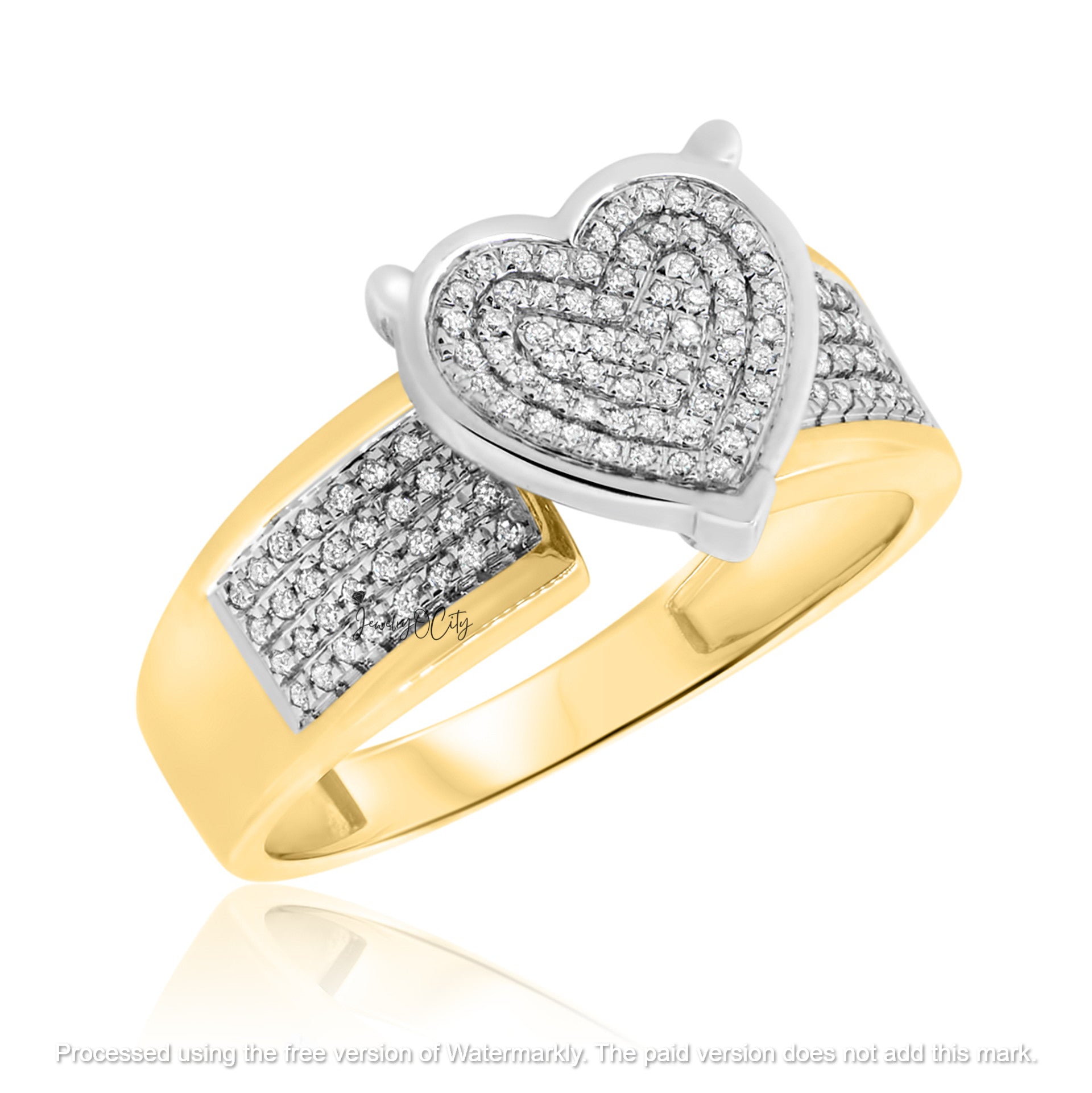 4.20Ct Round Cut Diamond Heart & Love Engagement & Wedding Trio Set