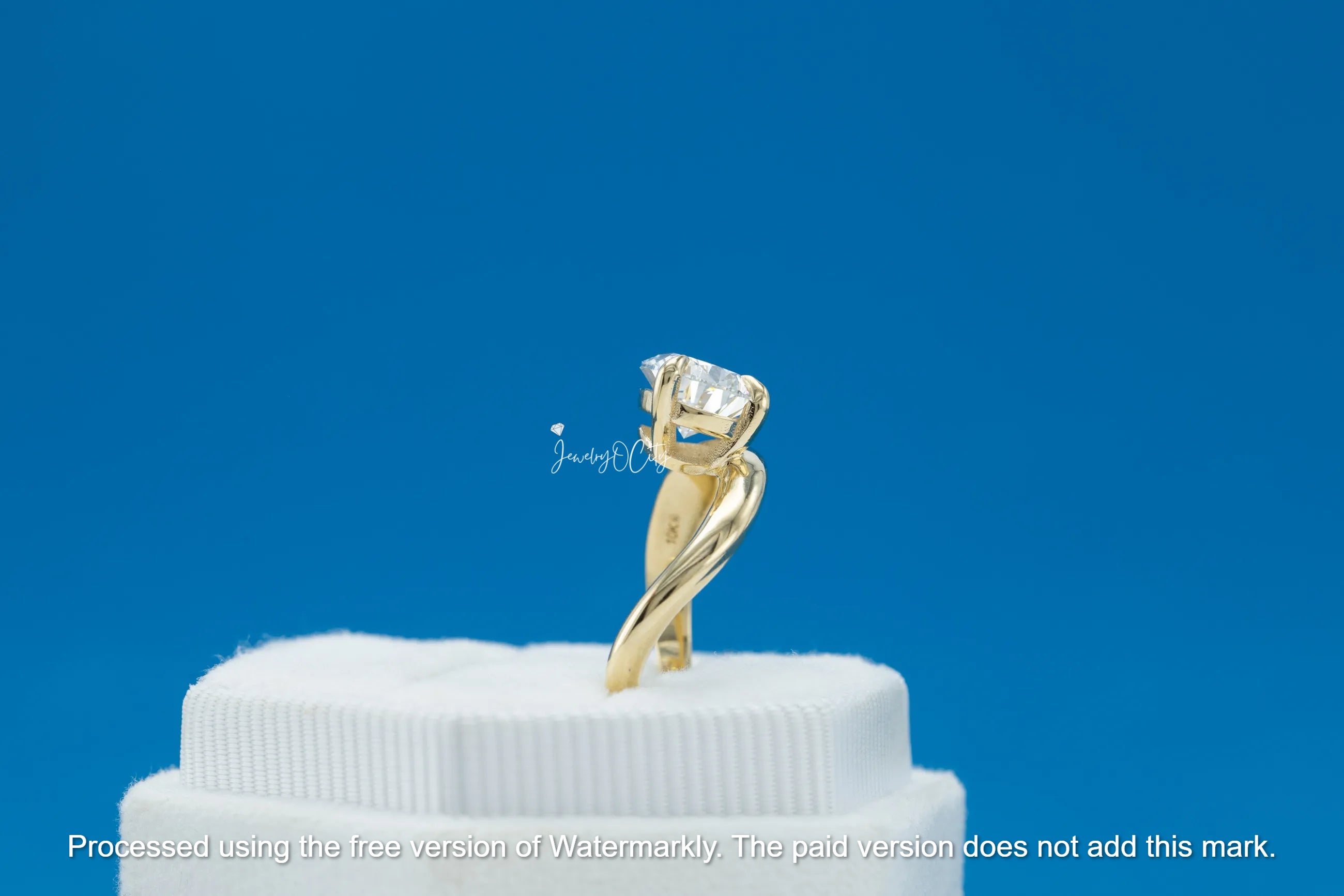 Natural 1.30Ct Pear Cut Diamond Half Twisted Solitaire Engagement Ring 14K GOLD