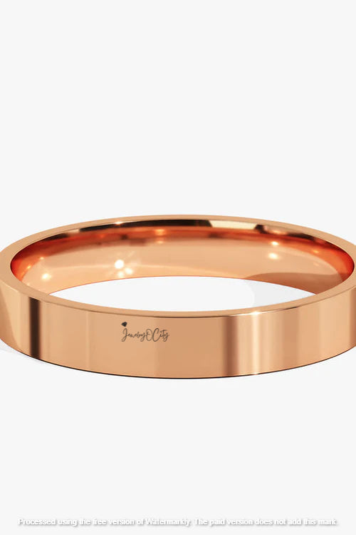 3.0MM Classic Flat Wedding Band For Women's