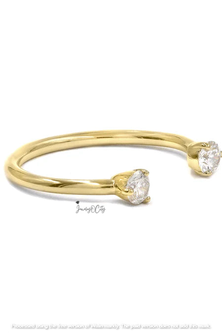 0.60Ct Round Cut Diamond Wrap Ring For Her