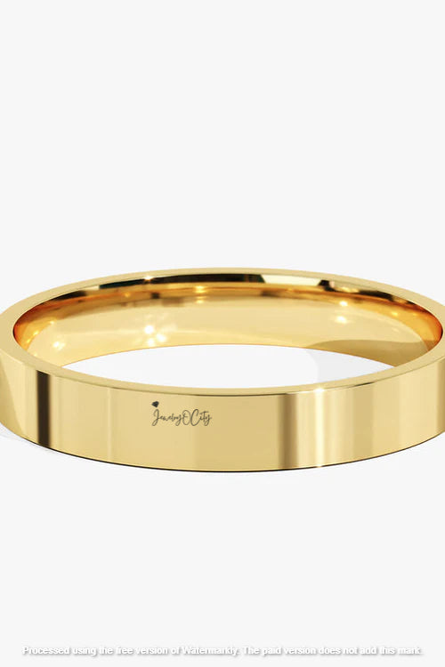 3.0MM Classic Flat Wedding Band For Women's