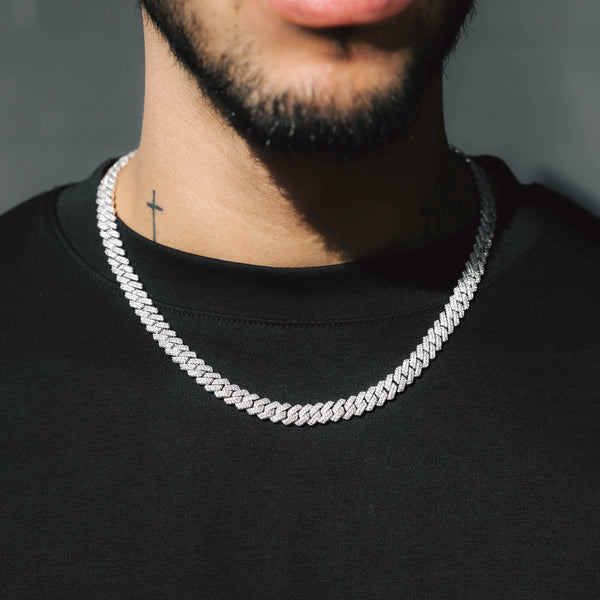 Certified Men's 29Ct Diamond Iced Cuban Link Necklace Chain