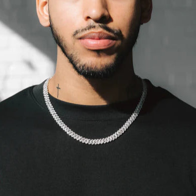 Certified Men's 29Ct Diamond Iced Cuban Link Necklace Chain