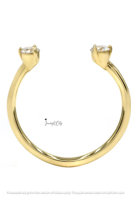 0.60Ct Round Cut Diamond Wrap Ring For Her