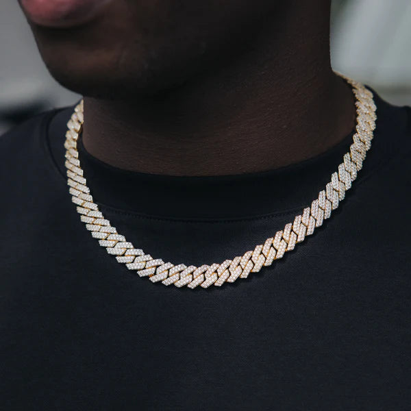 Men's 37Ct Diamond Iced Cuban Link Necklace Chain Certified