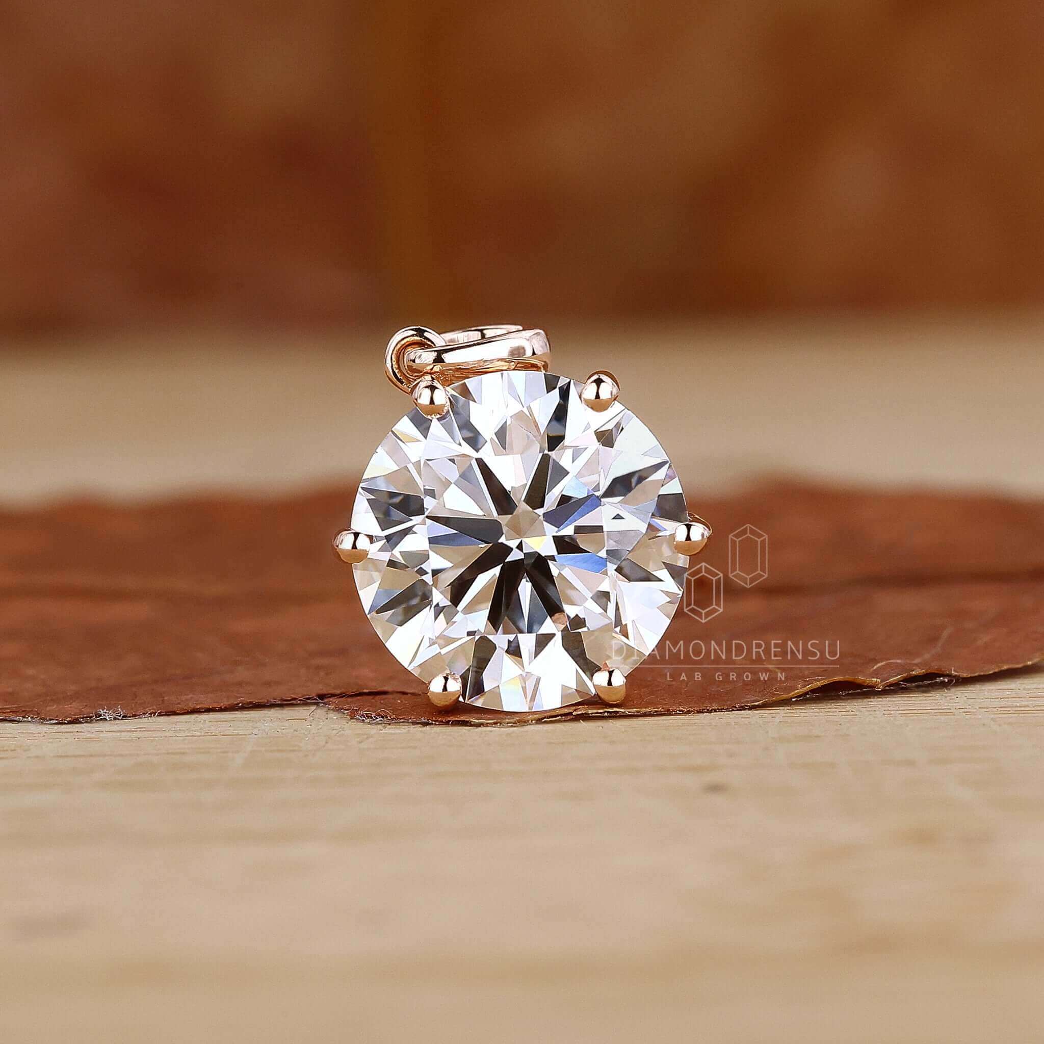 Natural 1.40Ct Round Cut SI-G 6 Prong Diamond Solitaire Pendant For Her