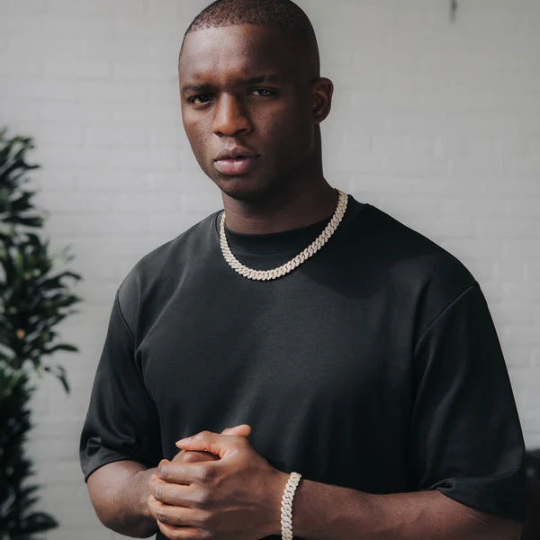 Men's 37Ct Diamond Iced Cuban Link Necklace Chain Certified