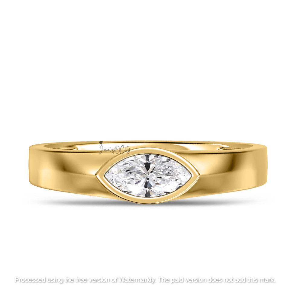 2.80Ct Marquise Cut Diamond Pave Engagement Trio Ring Set