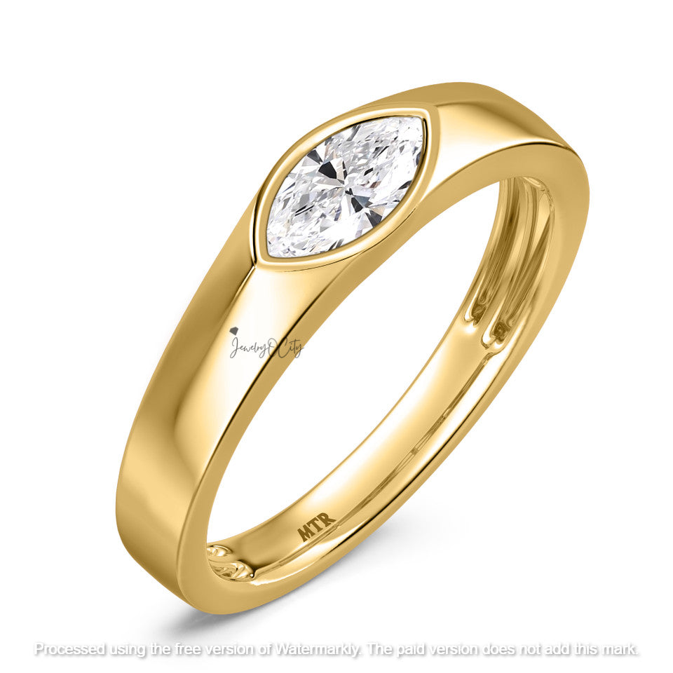 2.80Ct Marquise Cut Diamond Pave Engagement Trio Ring Set