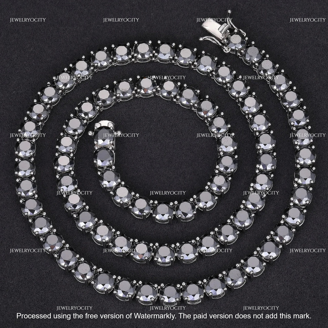 4mm Pink Diamond Tennis Necklace - White Gold – Huerta Jewelry