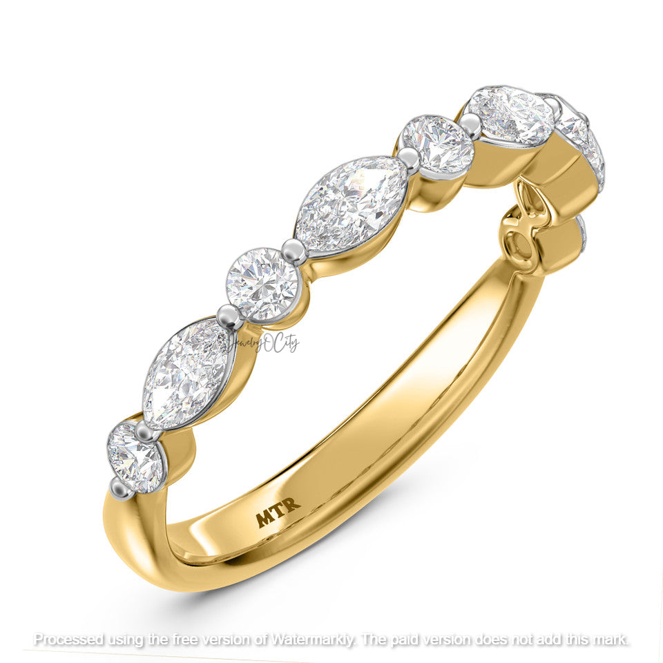 3.60Ct Emerald Cut Diamond Pave Classic Wedding Trio Ring Set