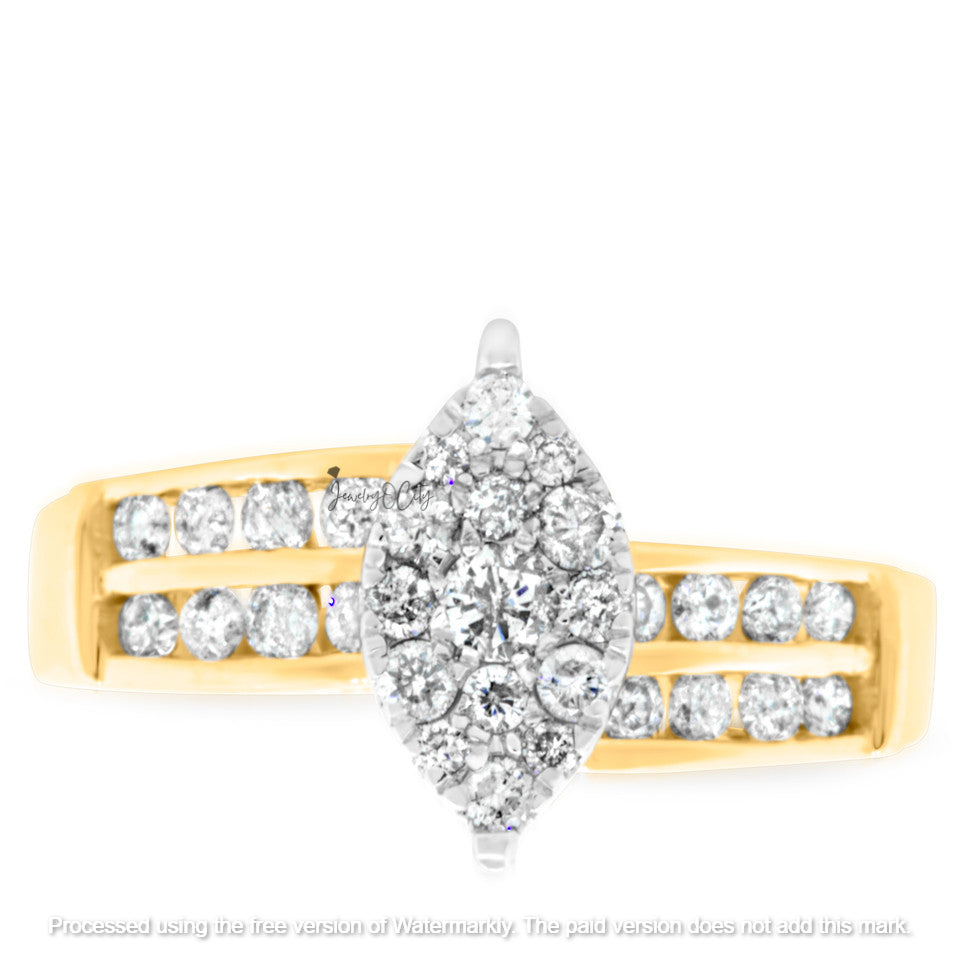 3.02Ct Diamond Marquise Shape Wedding Trio Ring Set