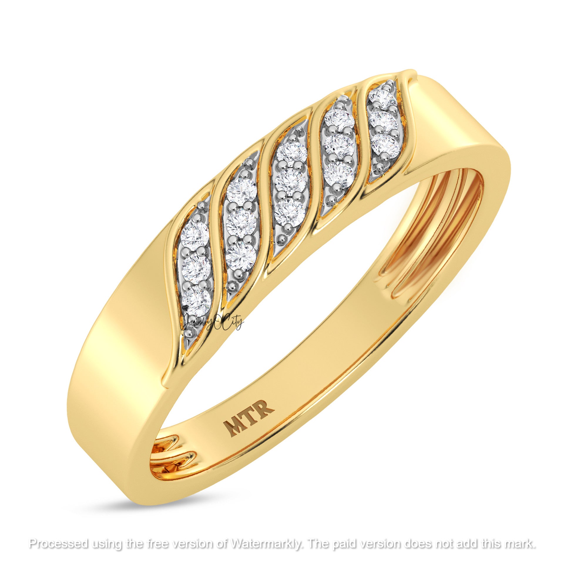 3.50Ct Round Cut Diamond Cluster Leaf Engagement & Wedding Trio Ring Set