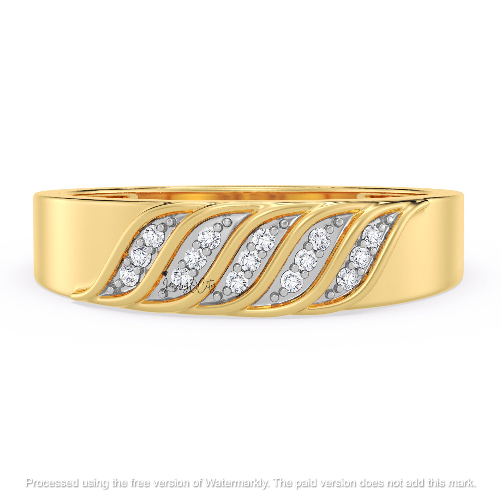 3.50Ct Round Cut Diamond Cluster Leaf Engagement & Wedding Trio Ring Set