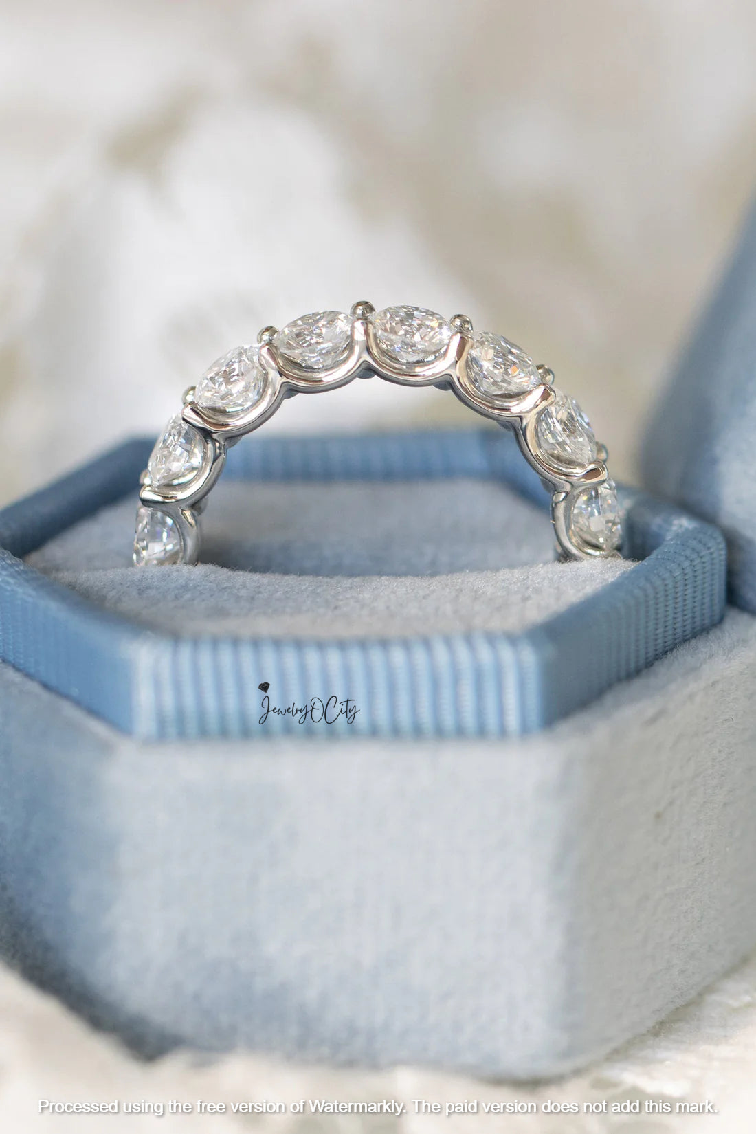 2.70Ct Round Cut Full Eternity Diamond Engagement Band For Her