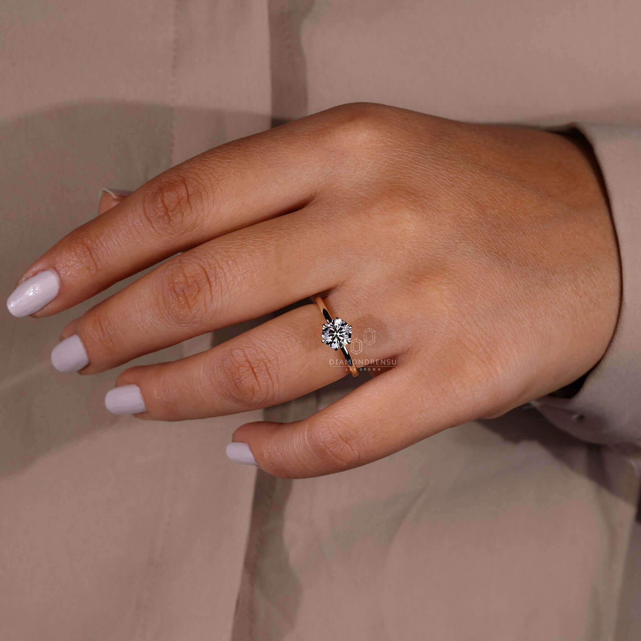 Natural 1.90Ct Round Cut Diamond Solitaire Engagement Ring 14K GOLD