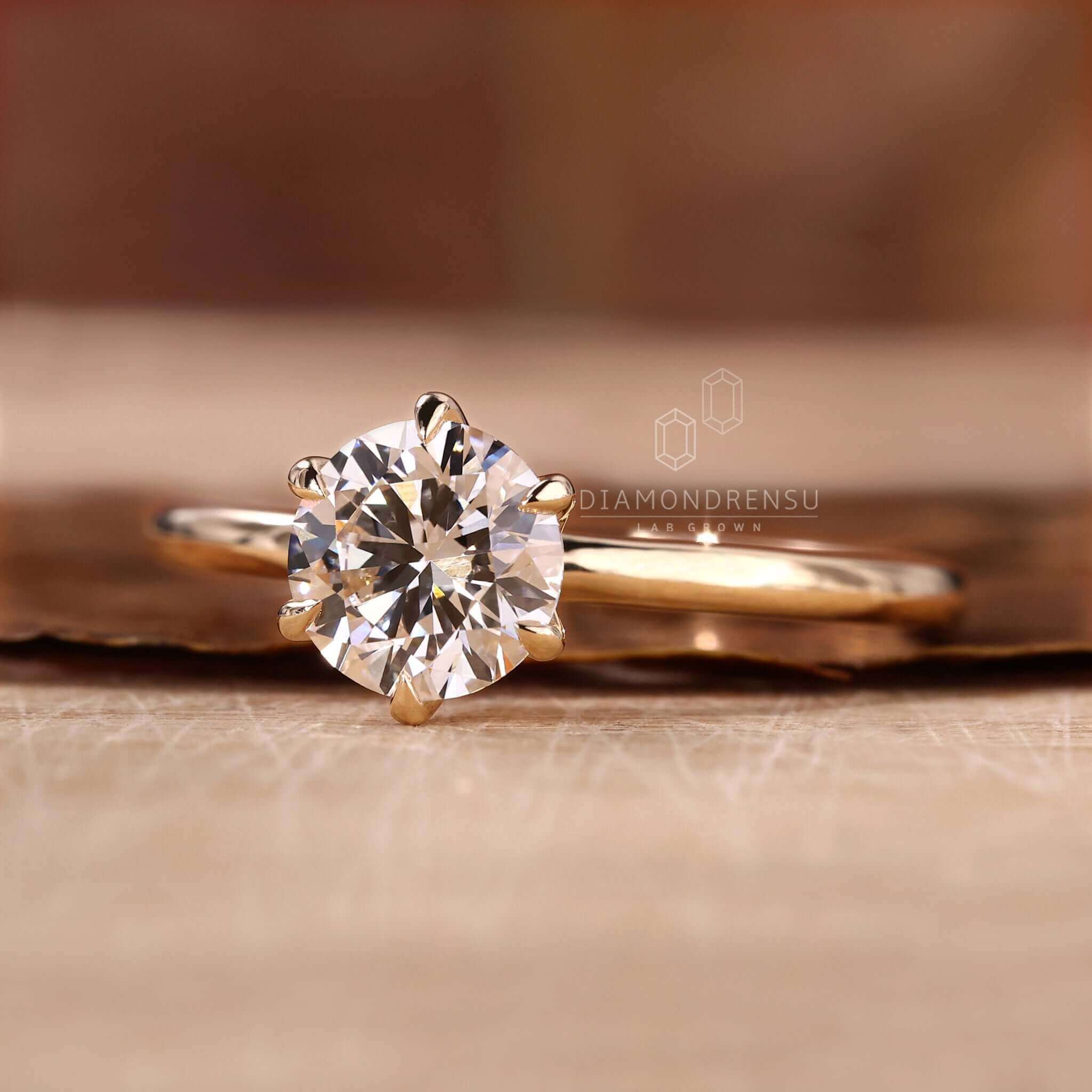 Natural 1.90Ct Round Cut Diamond Solitaire Engagement Ring 14K GOLD