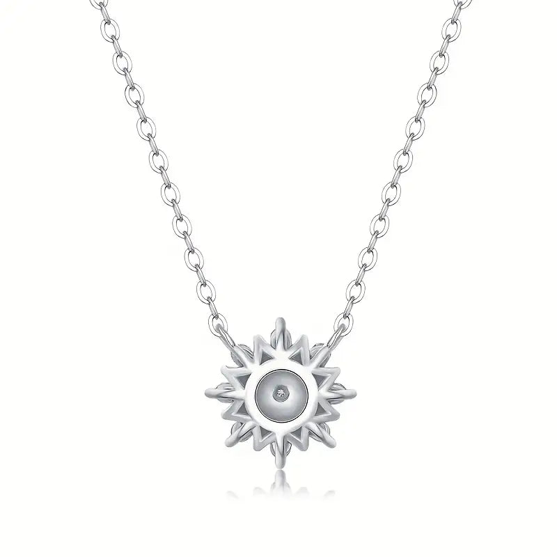 3Ct Round Cut VVS1/D Clear Diamond Women Snowflake Pendant