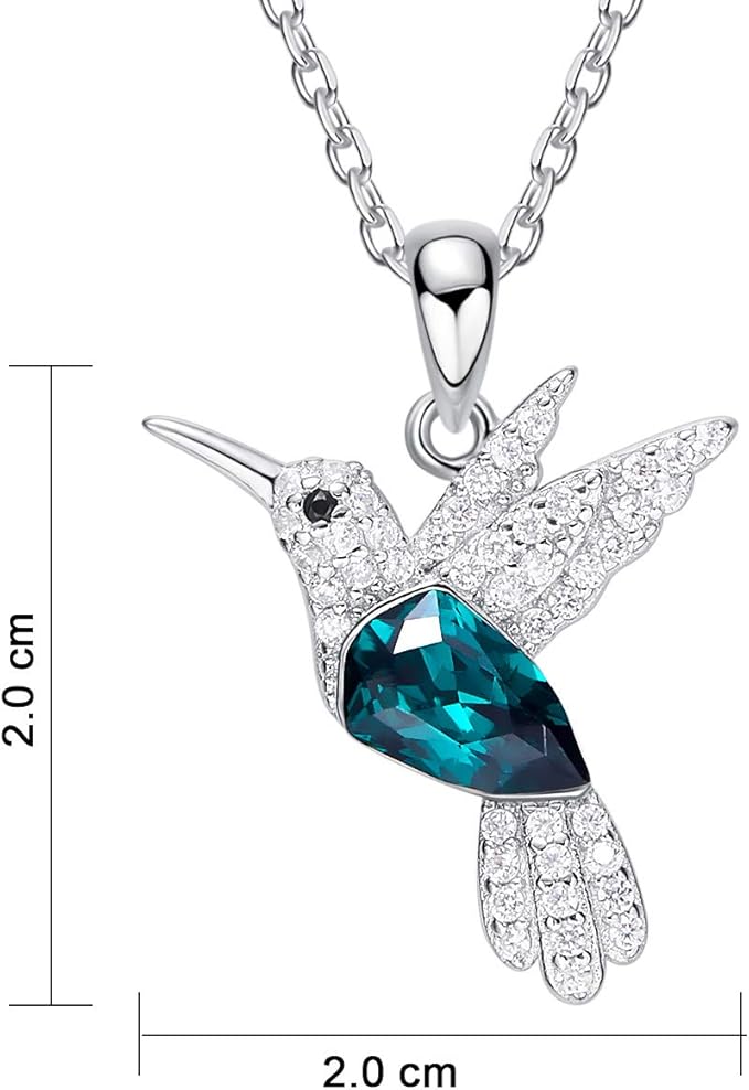 3Ct Pear Cut London Blue Topaz Diamond Flying Bird Pendant For Her